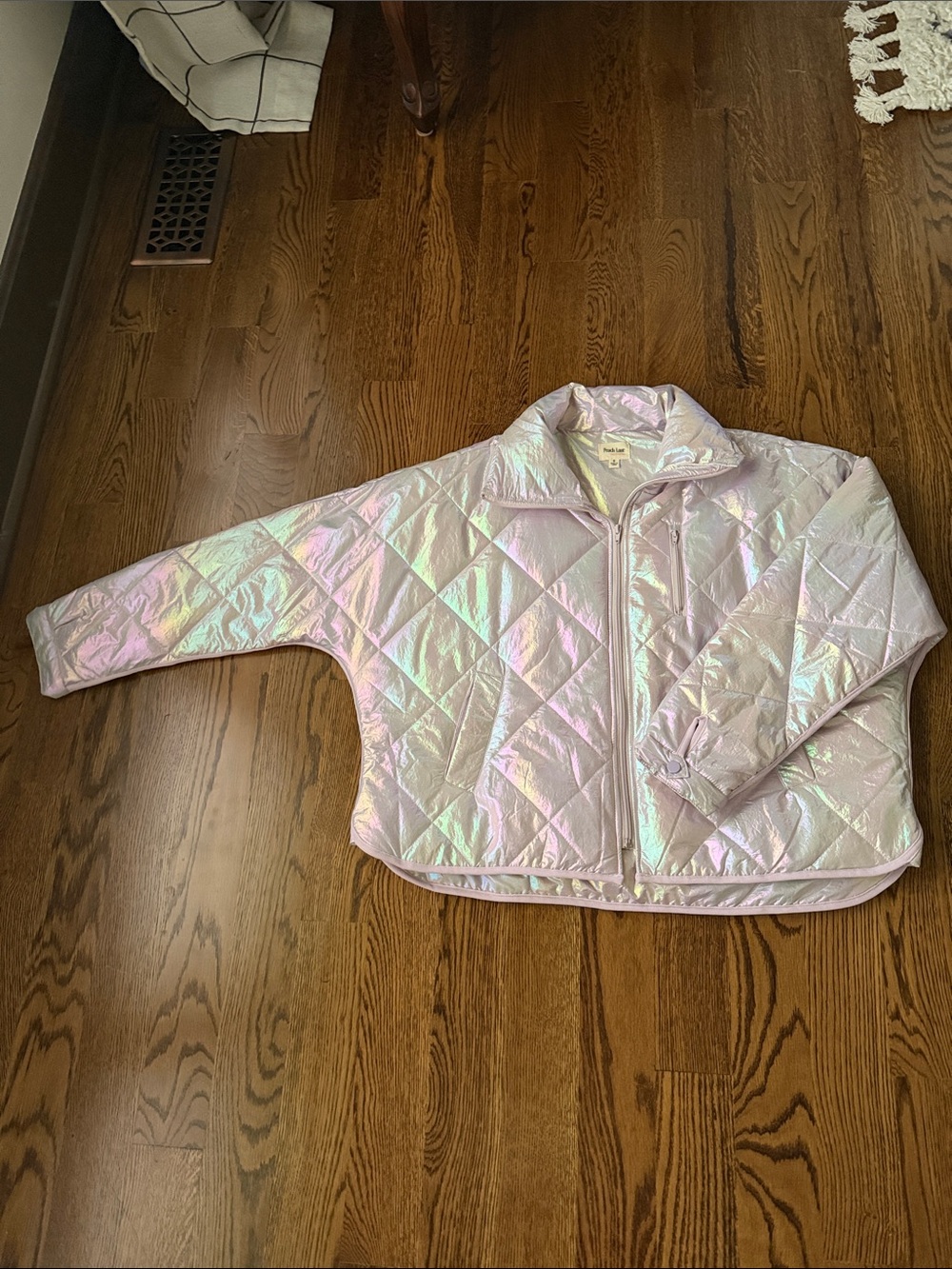 Peach Love California Iridescent Lavender Quilted Jacket medium - Picture 9 of 15